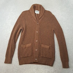 The Stronghold Mens Cardigan Medium Brown Sweater Jumper Jacket Button Up - Picture 1 of 8
