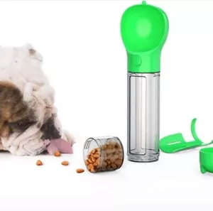 Pet Dog Water Bottle Travel Portable Drinking Water Dispenser With Poo Bags - Picture 1 of 9