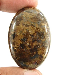98,85 ct natürlicher Bronzit loser Edelstein Stein Cabochon Draht Wickelstein - 20228 - Bild 1 von 2
