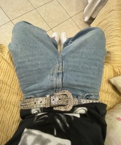 y2k belt silver 115 cm - Foto 1 di 5