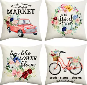 Spring Decorations for Home - Spring Pillow Covers 18X18, Outdoor Pillow Covers - Picture 1 of 9