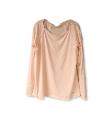 Camisa atlética manga larga ventilada malla melocotón talla XL ajustada al cuerpo hueco nueva con etiquetas Foto 1 de 4