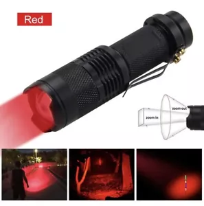 CARP TECH Fishing Tackle RED LED Tuftie Bird Scaring Torch Flashlight Zoomable - Picture 1 of 6