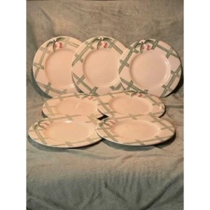 Juego de (7) platos de postre/ensalada vintage Pfaltzgraff jardín fiesta diseño cereza - Imagen 1 de 11