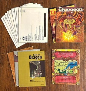LOT Vintage Best of Dragon Magazine Dungeon Adventures D&D TSR Polyhedron 83-89 - Picture 1 of 1