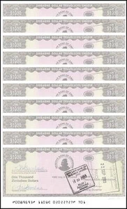 Simbabwe 1000 Dollar Reisescheck, 2003 nd, p-15, gebraucht x 10 STCK. - Bild 1 von 2