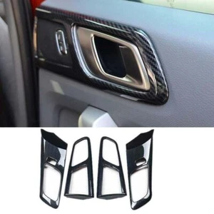 Carbon Fiber 4PCS Inner Door Handle Bowl Cover Trim For Ford Everest 2015-2022 - Imagen 1 de 6