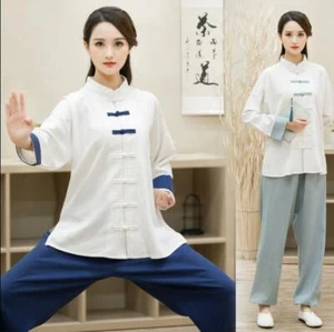 New Women Soft Cotton  Tai chi Uniform Kung fu Martial arts Wing Chun Suit - Picture 1 of 14