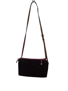 Calvin Klein Purse Chain Shoulder Bag brown fuchsia pink - Picture 1 of 6