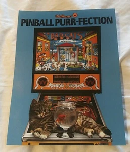 Williams Bad Cats Original Pinball Machine Advertising Flyer 1989 NOS Nice! - Picture 1 of 2