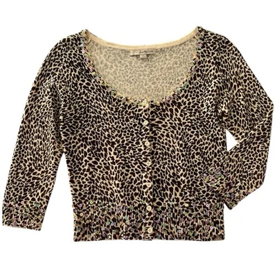 Top para mujer estampado animal de Twenty One/talla S/con lentejuelas en ribete Foto 1 de 4