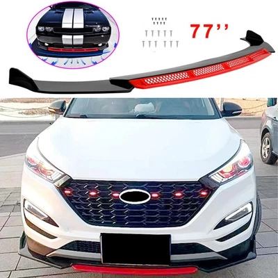 Kit de carrocería divisor difusor labio parachoques delantero brillante para Hyundai Tucson 2005-2025 Foto 1 de 4