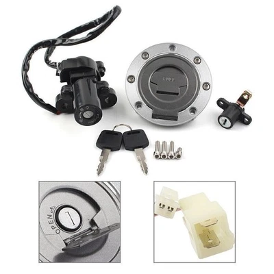 Interruptor de encendido bloqueo tapa combustible gas llave ajuste Yamaha FZ09 FZ07 FZ1/FZ6/FZ8 2001-2016 Foto 1 de 4