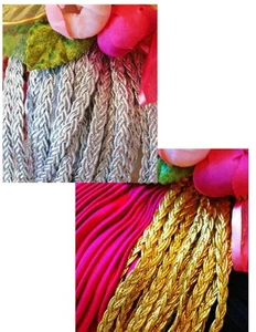 Vintage Metallic Gold Braided Cord 1/4" x 3 yards Crafts Christmas Ornament DIY - Picture 1 of 3