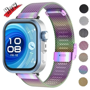 Correa de reloj de malla milanesa correa de pulsera para reloj Huawei ajuste 3/ajuste 4/4 Pro - Imagen 1 de 31