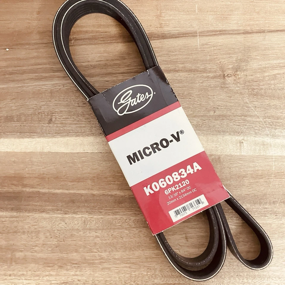 Correa de transmisión serpentina cable aramida micro-V Gates K060834A para Ford Focus 00-04 Foto 1 de 4