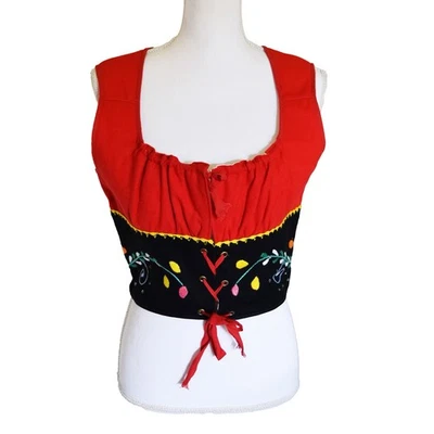 Disfraz folclórico Lavradeira Viana do Castelo Portugal chaleco bordado con cordones Foto 1 de 4