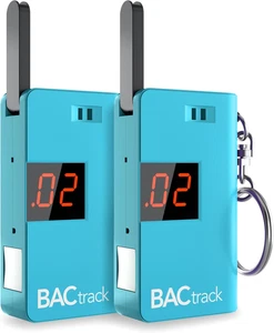 Portable Keychain Breathalyzer Level Tester, 2 Pack - Pocket Mini Keyring Device - Picture 1 of 12