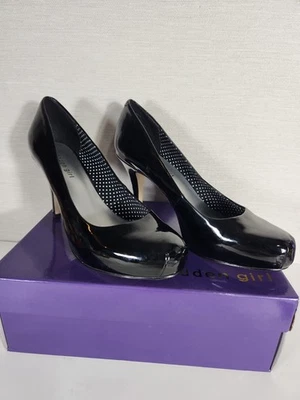 Madden Girl Getta Pump Shoes Women 10 Black Patent Leather Stiletto Round ToeNew - Image 1 of 4