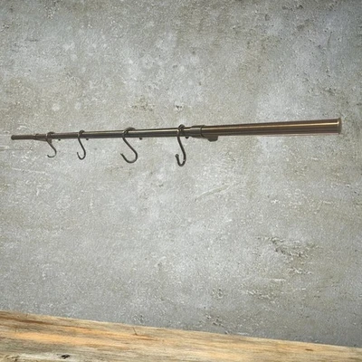 Asta appendi mestoli KITOTTONE90 4 ganci 90 cm ottone antico - Immagine 1 di 4
