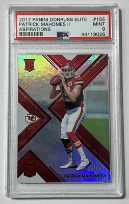 2017 Donruss Elite Patrick Mahomes II RC Aspirations PSA 9 - Image 1 of 2