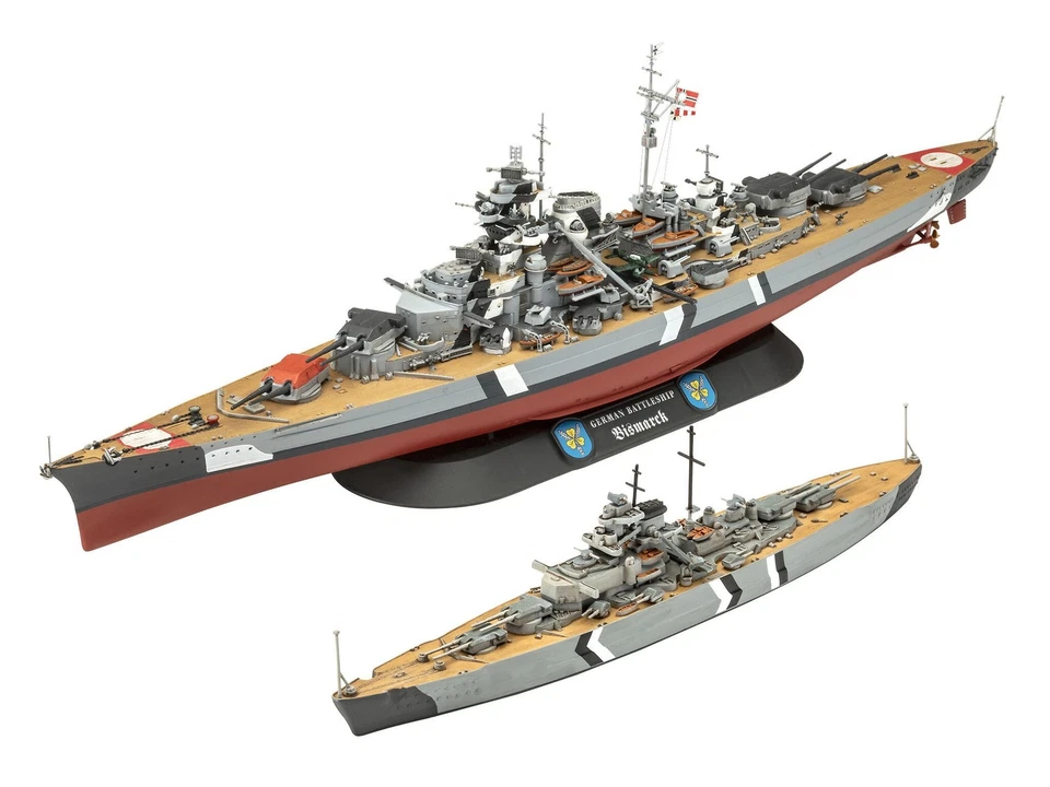 REVELL 05637 MAQUETTE GIFT SET THE LEGENDARY BISMARCK 1/700 + 1/1200 - Bild 1 von 1