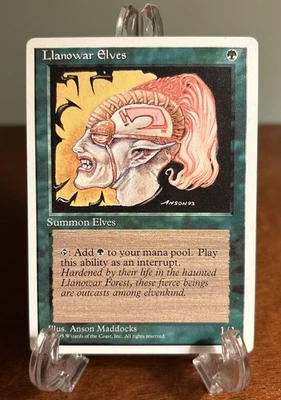 MTG Llanowar Elves Alternate 4th Alt Fourth Magic The Gathering LP Light Play - Image 1 of 2