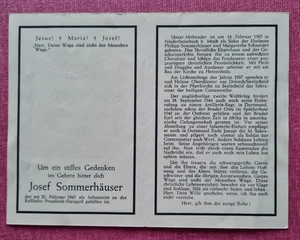 Sterbebild Totenzettel 2. WK Rollbahn - Bild 1 von 1