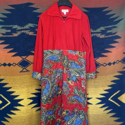 Maxi vestido vintage años 70 JC Penney Loungewear. Talla grande. Psicodélico. Boho. Foto 1 de 4