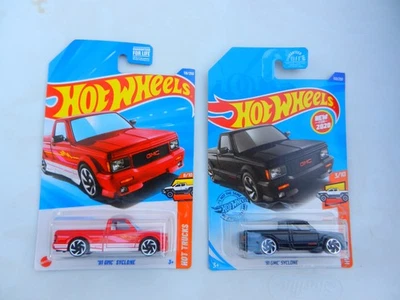 Hot Wheels 2 GMC Syclone 🍒#159 negro 1991 GMC Syclone #119 rojo '91 GMC Syclone Foto 1 de 3