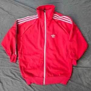 Vintage ADIDAS Track Top JACKE. Rot / Weiß. Größe L. 80er Jahre Klassiker - Bild 1 von 8