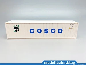 Weißer 40ft Kühlcontainer "COSCO" in 1:87 (H0) - Picture 1 of 6