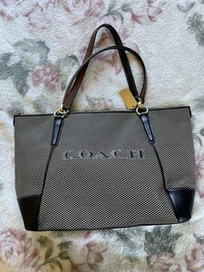 Coach Great Tote With Black Leather  - Picture 1 of 10