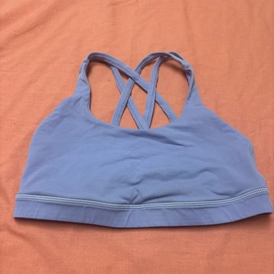 Lululemon Energy Bra Purple Strappy Back Size 6 for Gym Training - Image 1 of 4