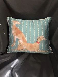 Italian Greyhound Dog Silky Satin Throw Pillow Pet Parent Dog Mom Dad 17 x 17 - Picture 1 of 7