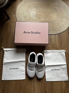 Acne Studios Leather & Suede Slip On Trainer - Grey/white - EU39 - Picture 1 of 10