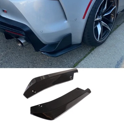 For Volvo S60 S90 Rear Bumper lip Spoiler Splitter Diffuser Glossy black - Image 1 of 4