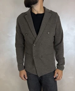 BOGGI Milano Men’s Double Breasted Jacket 100% Wool Taupe Blaz Sz M Auth - Picture 1 of 9