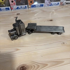 Vintage Metal Semi Truck Model Out Of Handmade Metal Pieces - Excellent Shape! - Picture 1 of 8