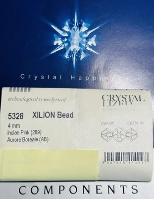 Cuentas bicono Swarovski 5328 4 mm rosa indio AB 720 piezas paquete abierto Austria Foto 1 de 3