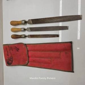 Snap-on HB300 File Set 3 Piece Wood Handle Vintage Used Made in USA - Picture 1 of 7