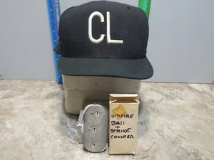 GAME USED CAROLINA LEAGUE UMPIRE HAT WITH BALL & STRIKE COUNTER (EXCELLENT) - Picture 1 of 4