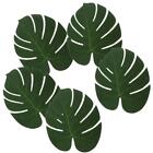 5pcs Tropical Artificial Leaf Place Pad for   Summer Party BBQ Decor