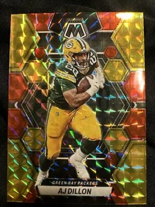 2023 Panini Mosaic #84 AJ Dillon Red Yellow Fusion Choice Prizm #'d /80 - Bild 1 von 6