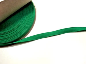 Rayon Cotton Emerald Green Grosgrain Ribbon 3/8" wide x 9 yards Hat Band Bin 5 - Picture 1 of 5
