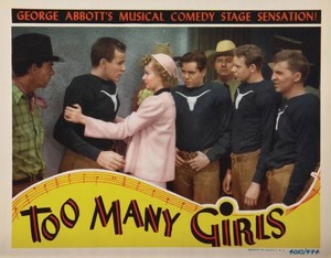 Too Many Girls Lobby Card Richard Carlson Lucille Ball Desi Arnaz - Old Photo