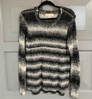 Suéter Michael Michael Kors Mezcla Algodón Manga Larga Rayas Cremallera Detalles Talla Foto 1 de 4