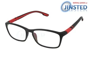 Occhiali da Lettura Adulti Neri Specifiche Montatura Rettangolare Lunga Visione RG053 - Foto 1 di 3