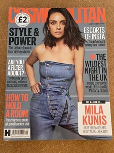 Cosmopolitan UK Magazine Mila Kunis September 2018 Women’s Fashion Celebrity - Picture 1 of 2