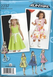 Simplicity Pattern 2237 ~ Baby Toddler Girls' Dresses Bolero Jacket Hat Sz 1 2 3 - Picture 1 of 2